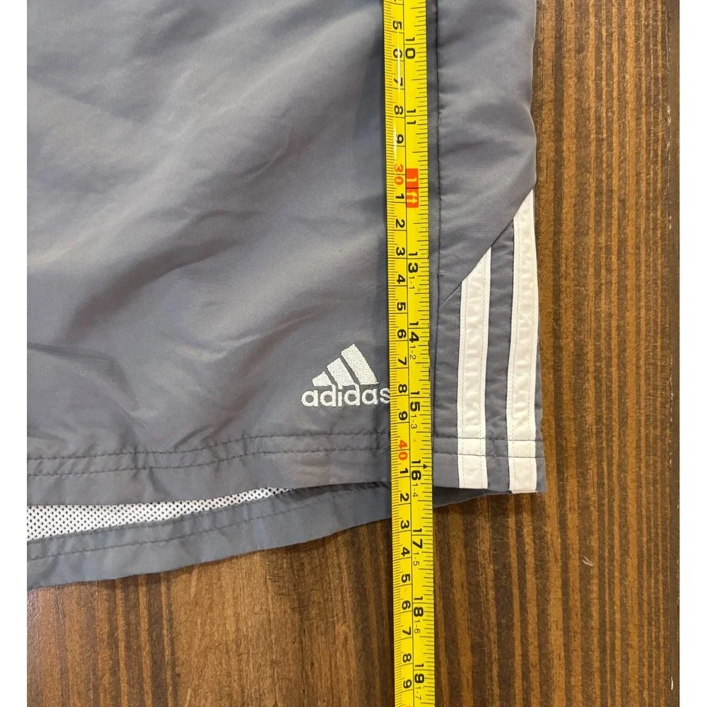 ADIDAS Athletic Shorts Mens Gray‎ Climacool Drawstring Running Gym